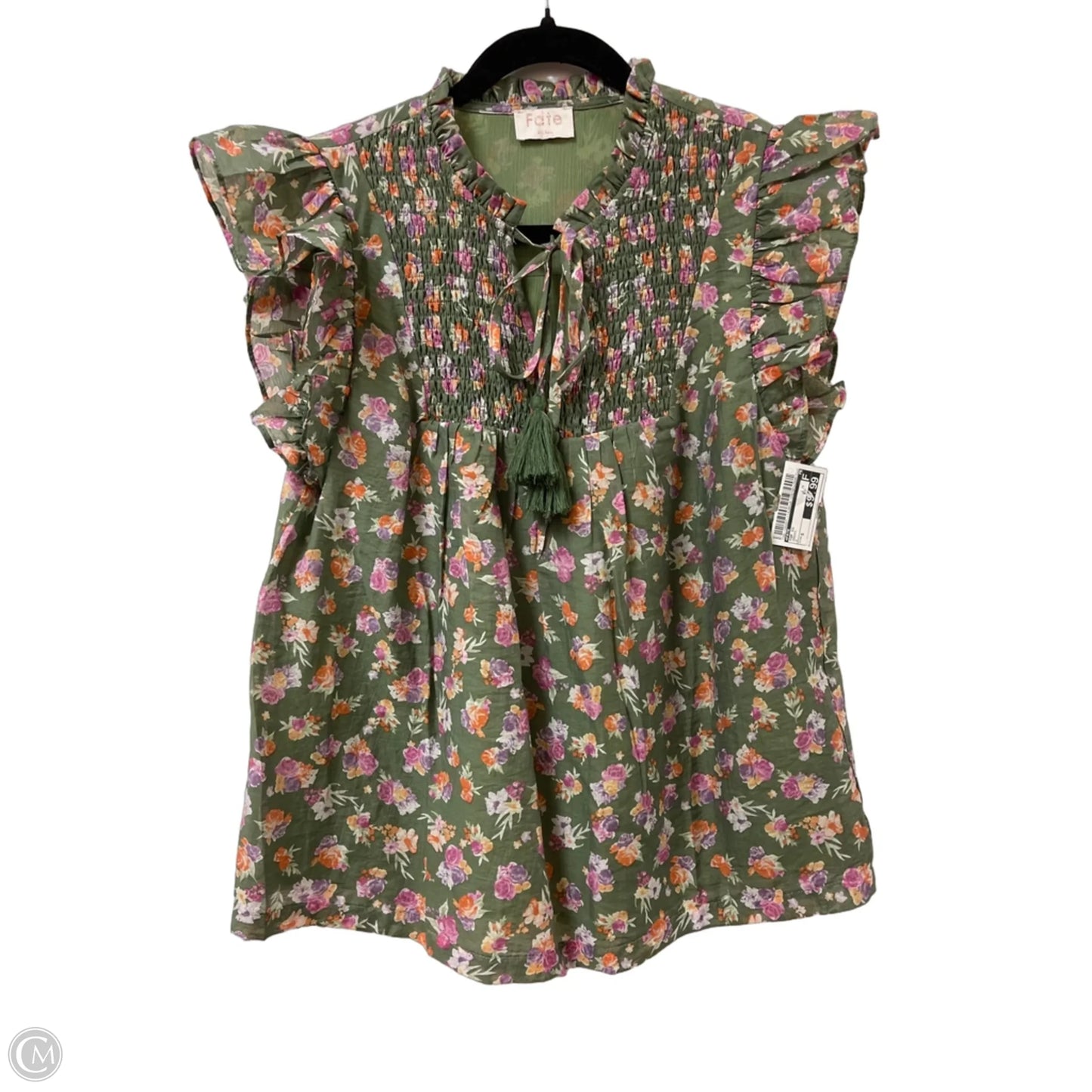 Top Short Sleeve By Fate In Green, Size: S
