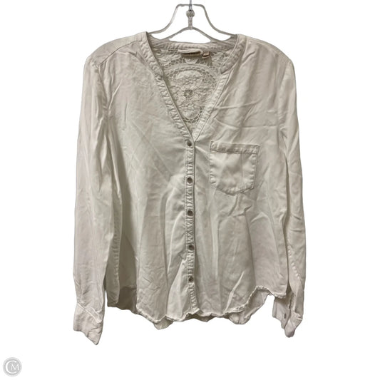 Blouse Long Sleeve By Holding Horses In White, Size: S