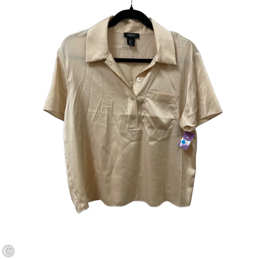 Top Short Sleeve By Jones And Co In Cream, Size: L