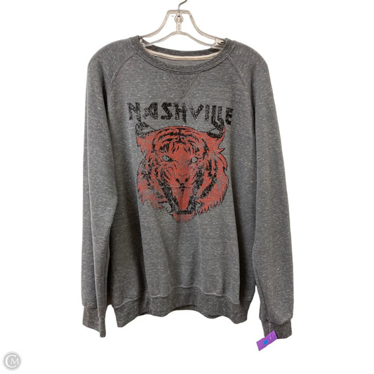 Sweatshirt Crewneck By Clothes Mentor In Grey, Size: S