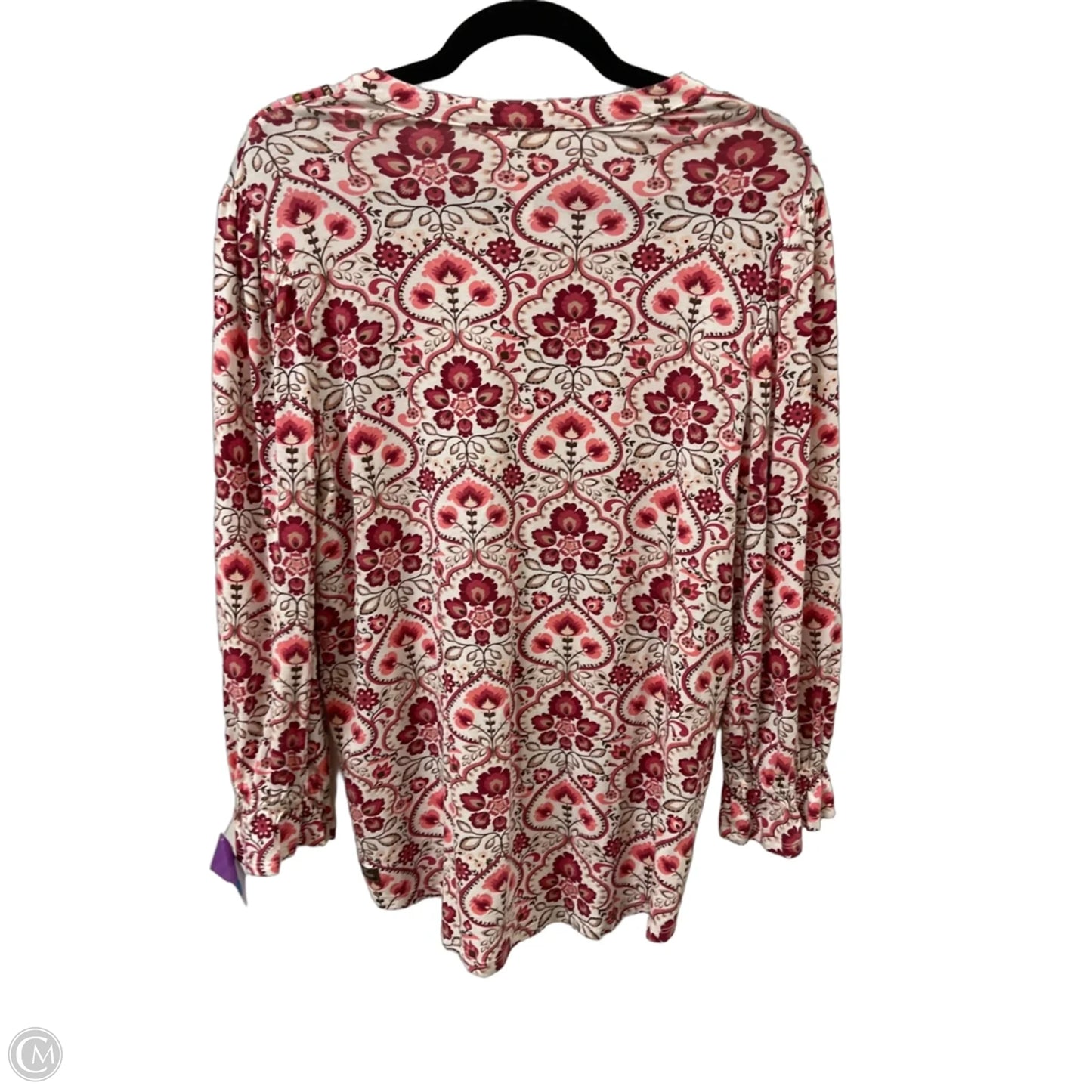 Top Long Sleeve By Matilda Jane In Pink & White, Size: S