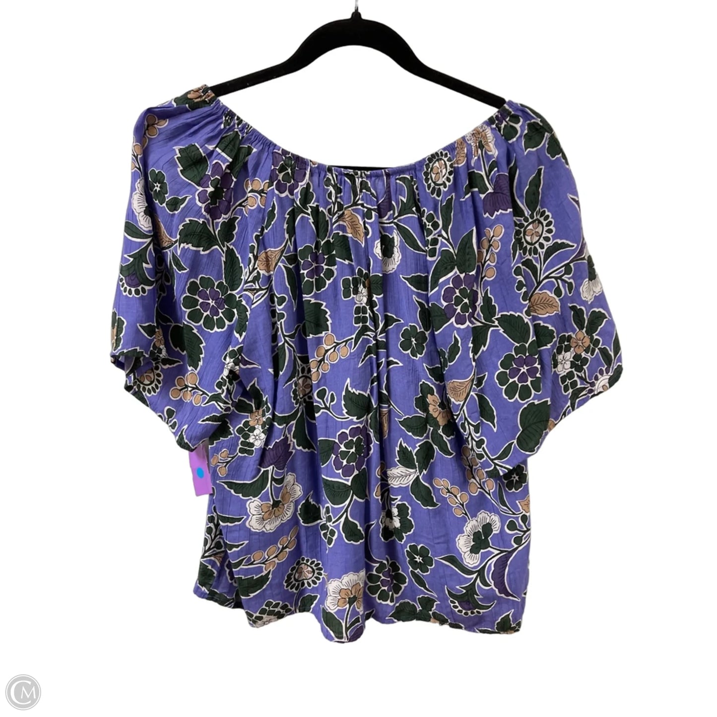 Top Short Sleeve By Ann Taylor In Purple, Size: M