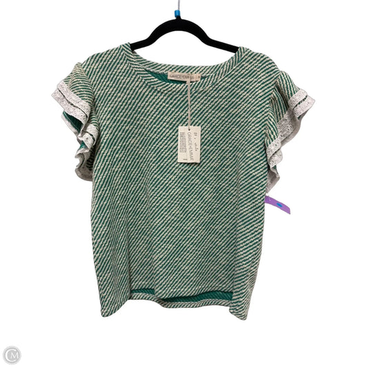 Top Short Sleeve By Clothes Mentor In Cream & Green, Size: S