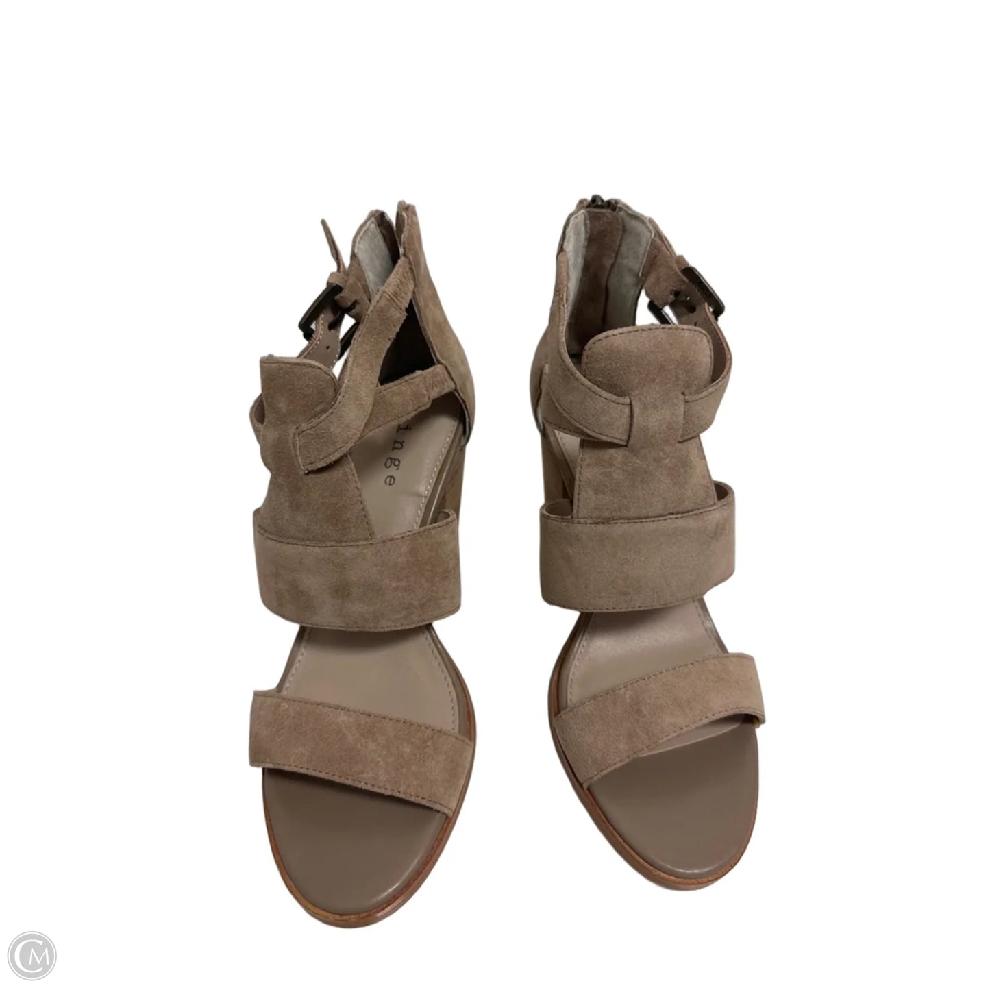 Sandals Heels Block By Hinge In Taupe, Size: 6