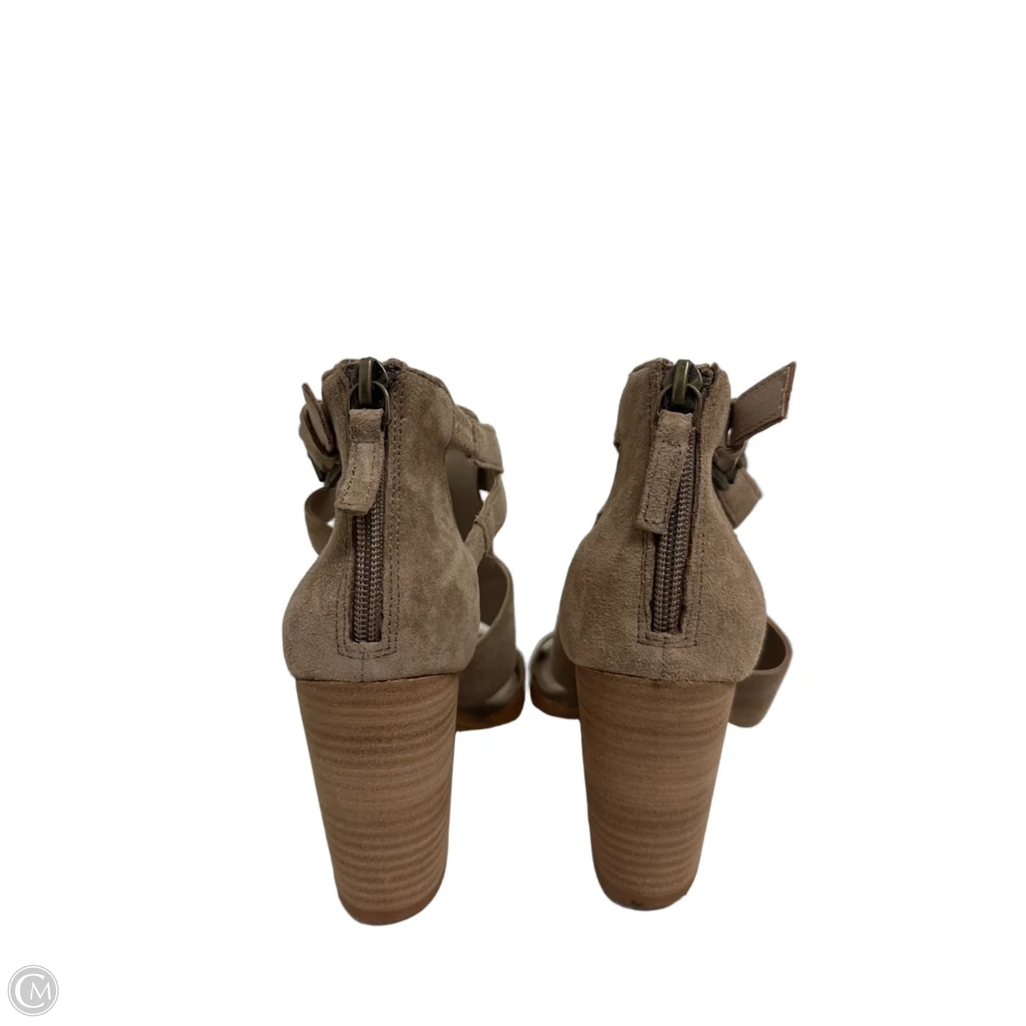 Sandals Heels Block By Hinge In Taupe, Size: 6