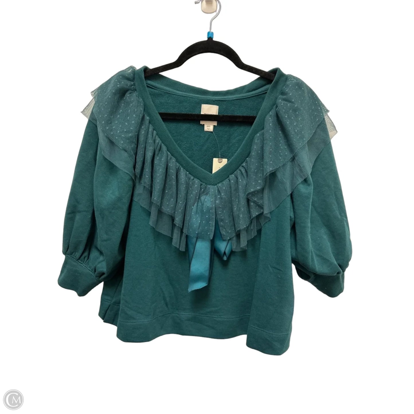 Sweatshirt Crewneck By Maeve In Green, Size: Xs