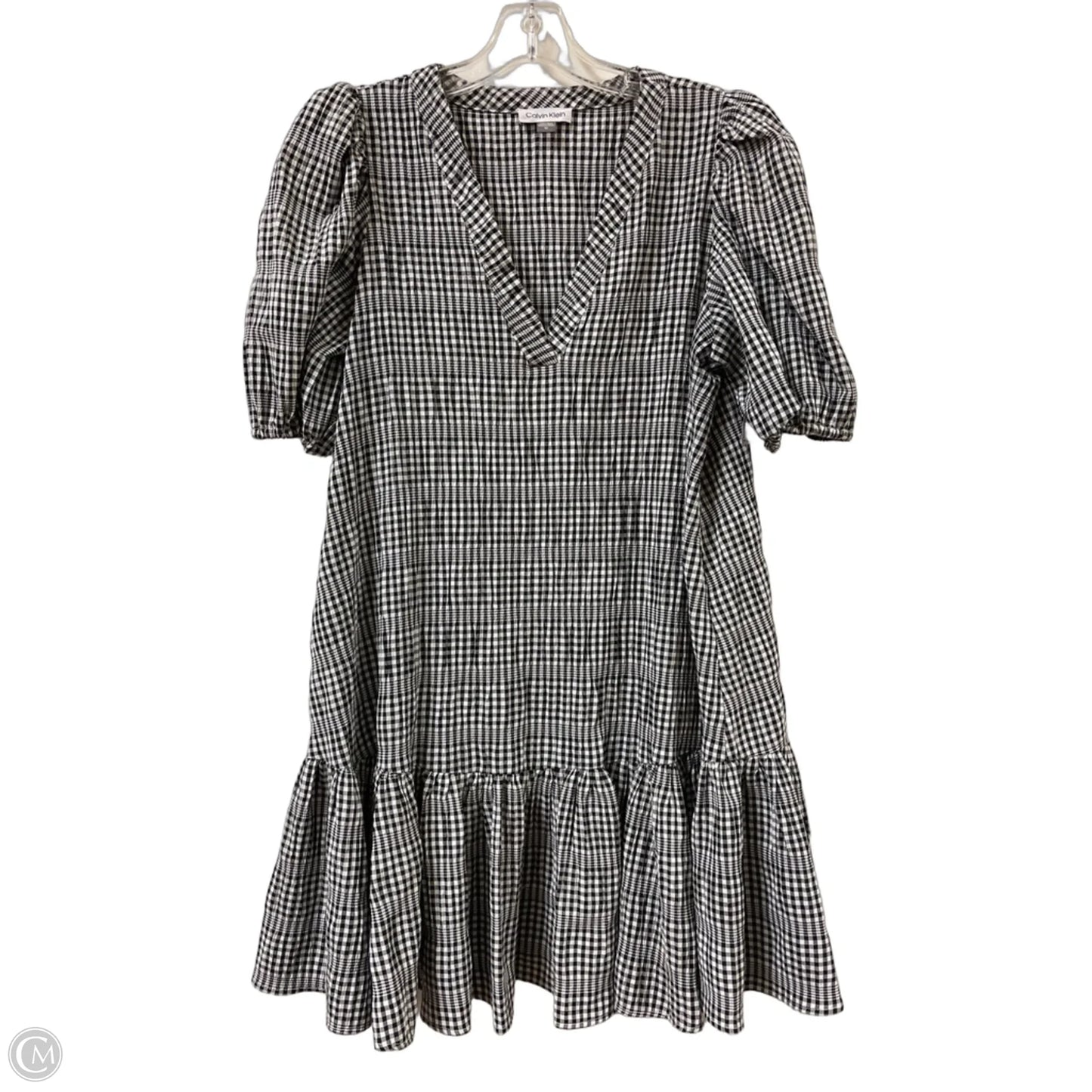 Dress Casual Short By Calvin Klein In Black & White, Size: M