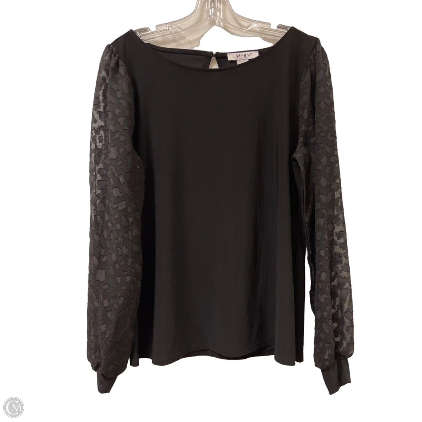 Top Long Sleeve By White House Black Market In Black, Size: L