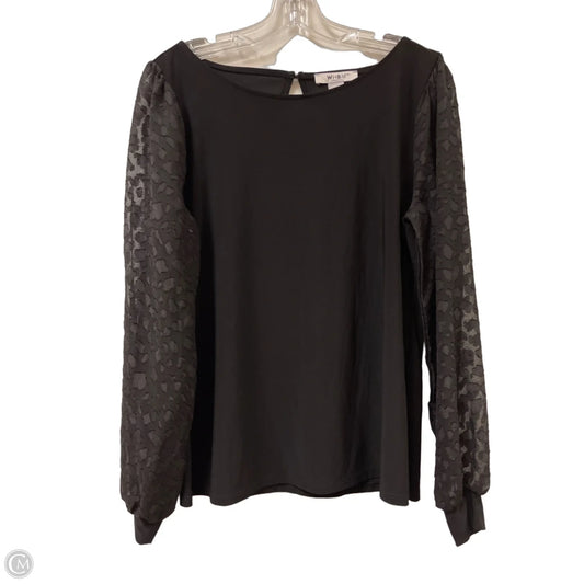 Top Long Sleeve By White House Black Market In Black, Size: L