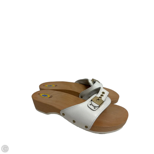 Sandals Heels Block By Dr Scholls In White, Size: 9