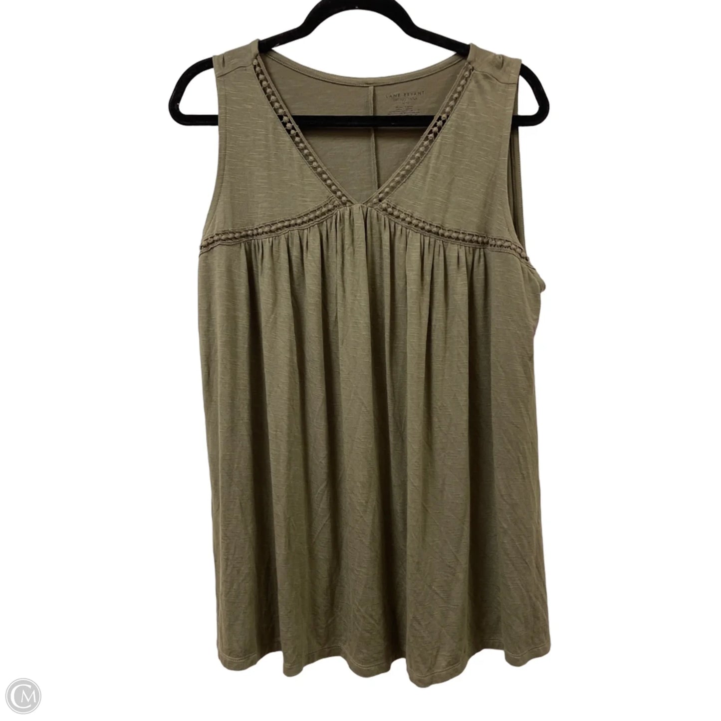 Top Sleeveless By Lane Bryant In Green, Size: Xl