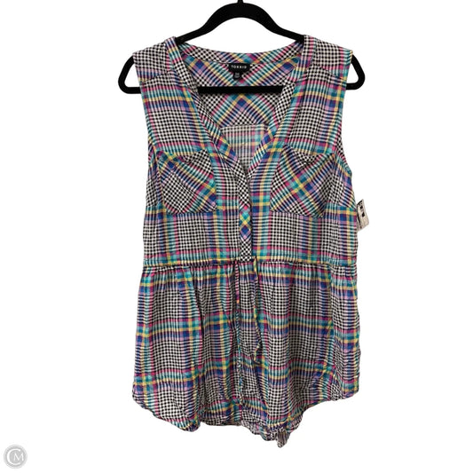 Top Sleeveless By Torrid In Multi-colored, Size: L