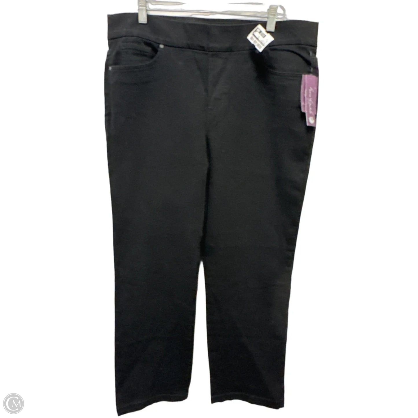 Jeans Skinny By Gloria Vanderbilt In Black Denim, Size: 16