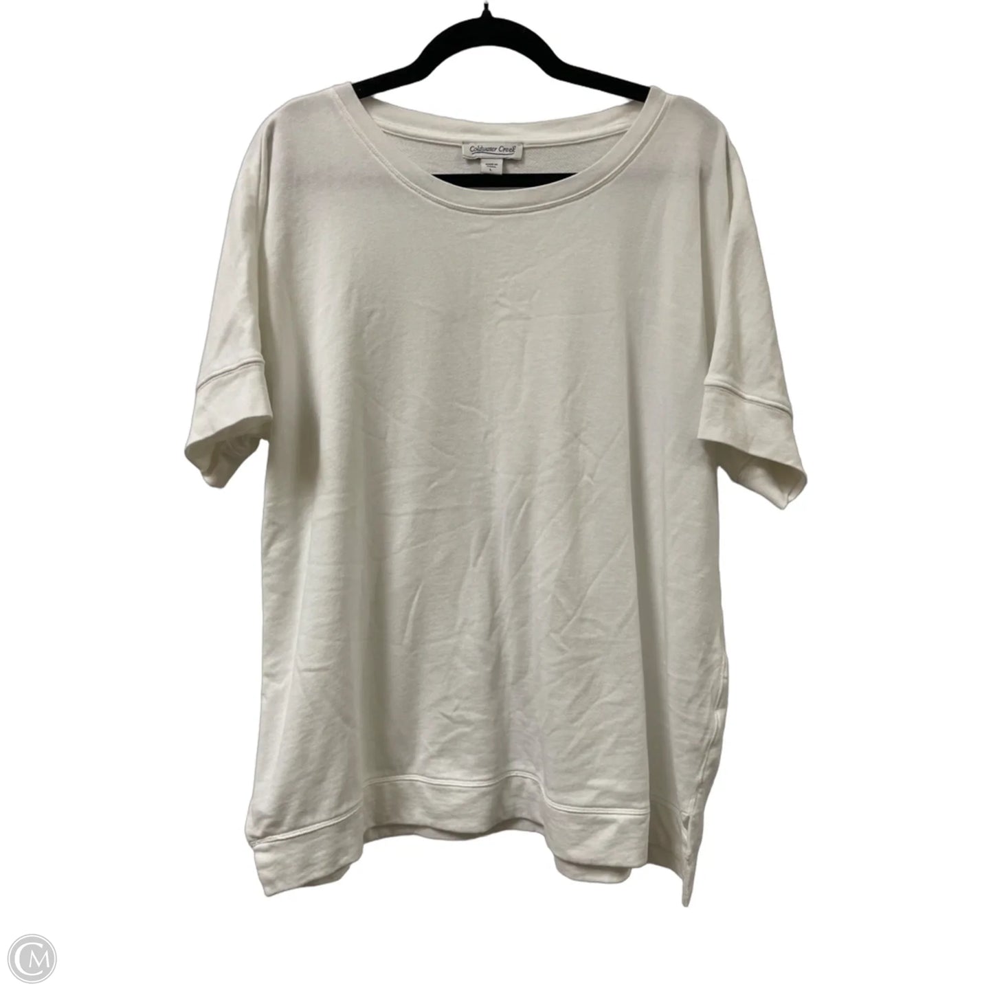 Top Short Sleeve By Coldwater Creek In White, Size: L