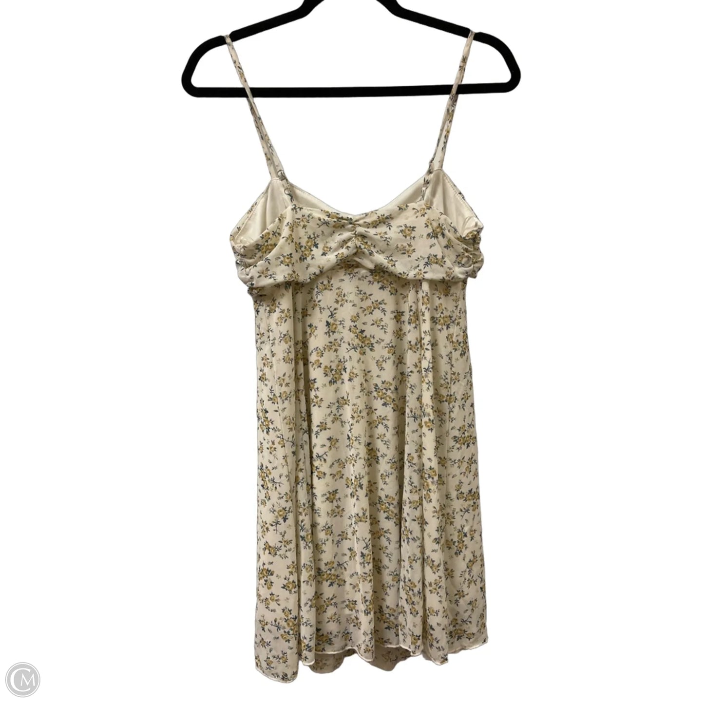 Dress Casual Short By Kirious In White & Yellow, Size: L