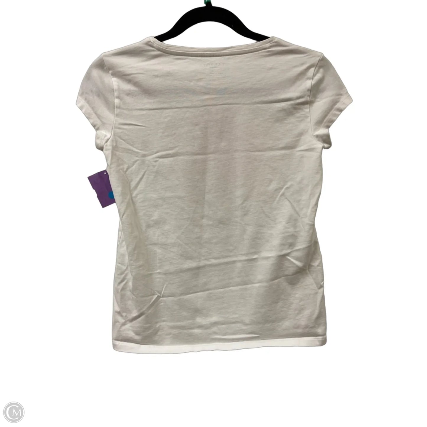 Top Short Sleeve By Talbots In Pink & White, Size: Sp