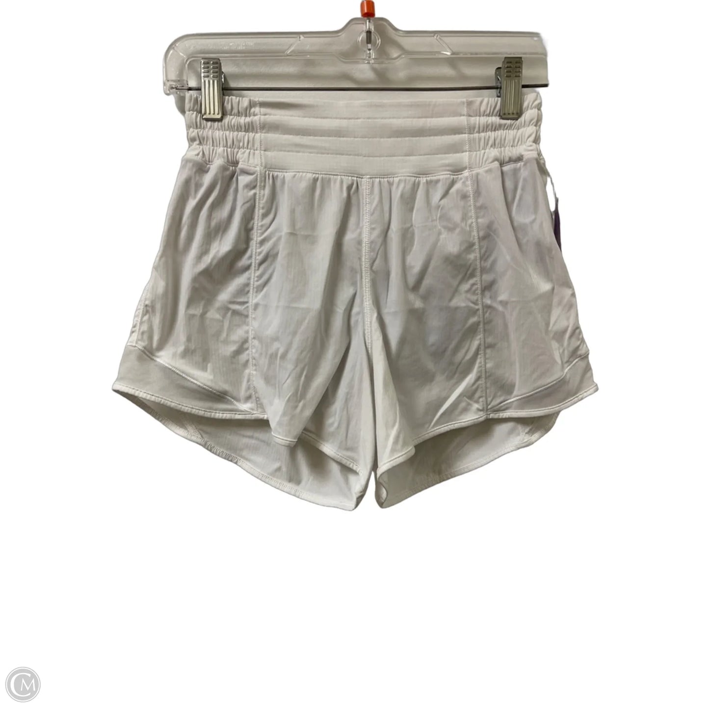 Athletic Shorts By Lululemon In White, Size: 4
