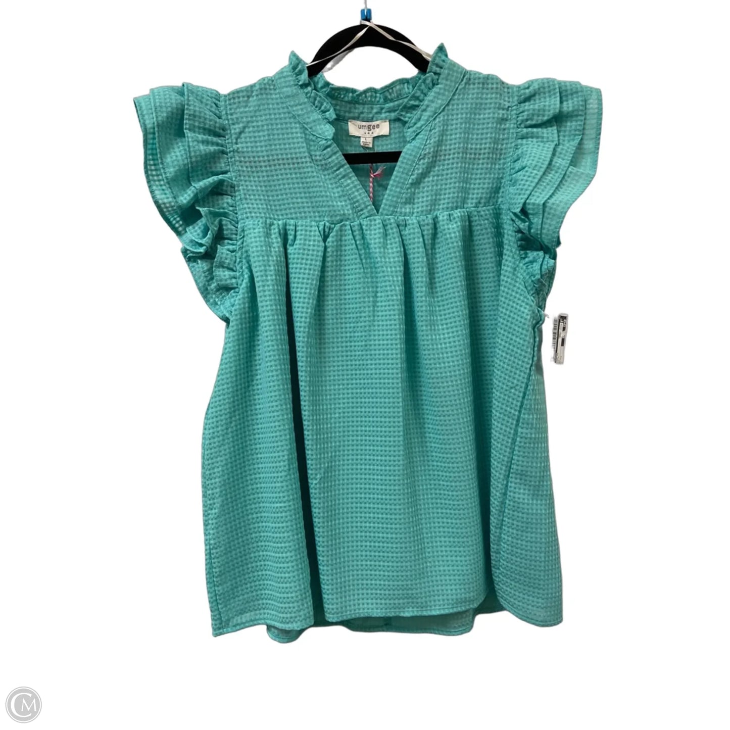 Top Short Sleeve By Umgee In Blue, Size: L