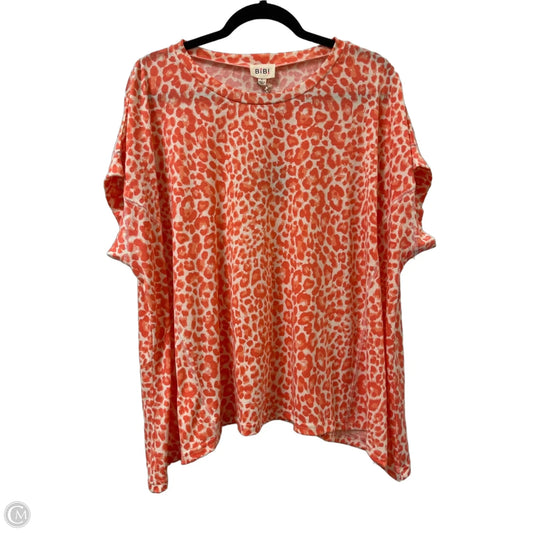 Top Short Sleeve By Bibi In Multi-colored, Size: L