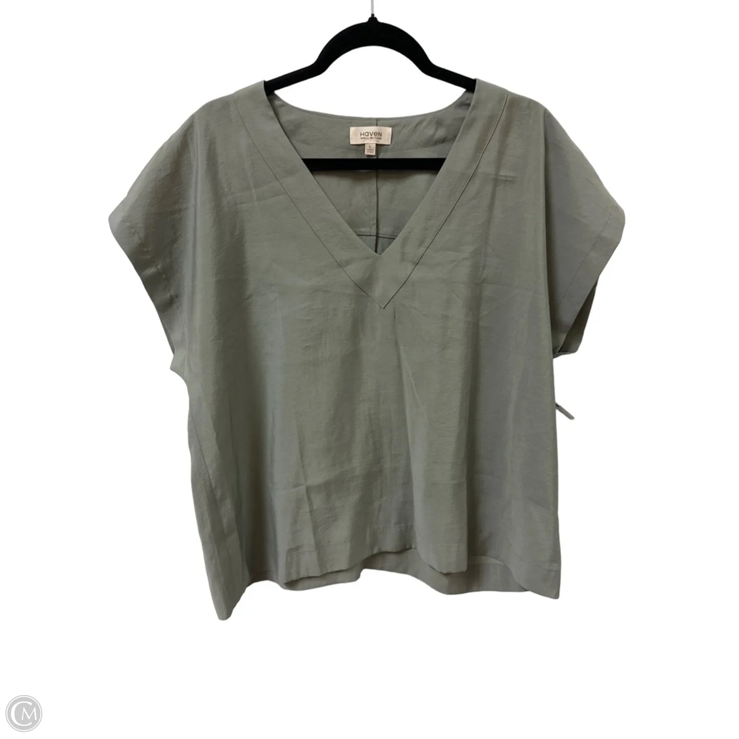 Top Short Sleeve By Haven In Green, Size: L