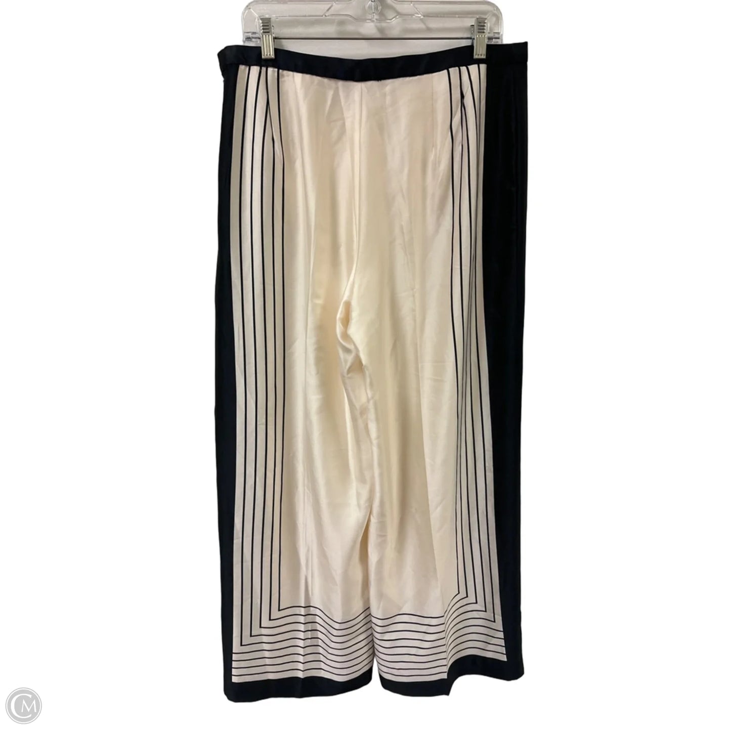 Pants Wide Leg By Ann Taylor In Black & Cream, Size: 8