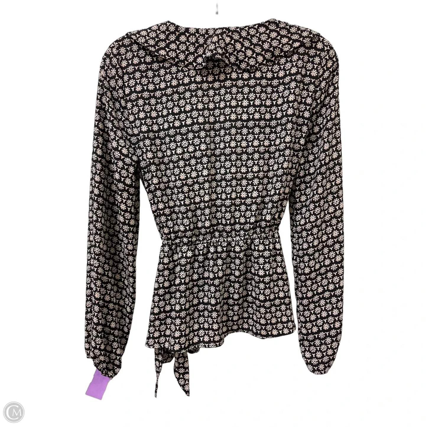 Top Long Sleeve By Max Studio In Black & Pink, Size: Xs