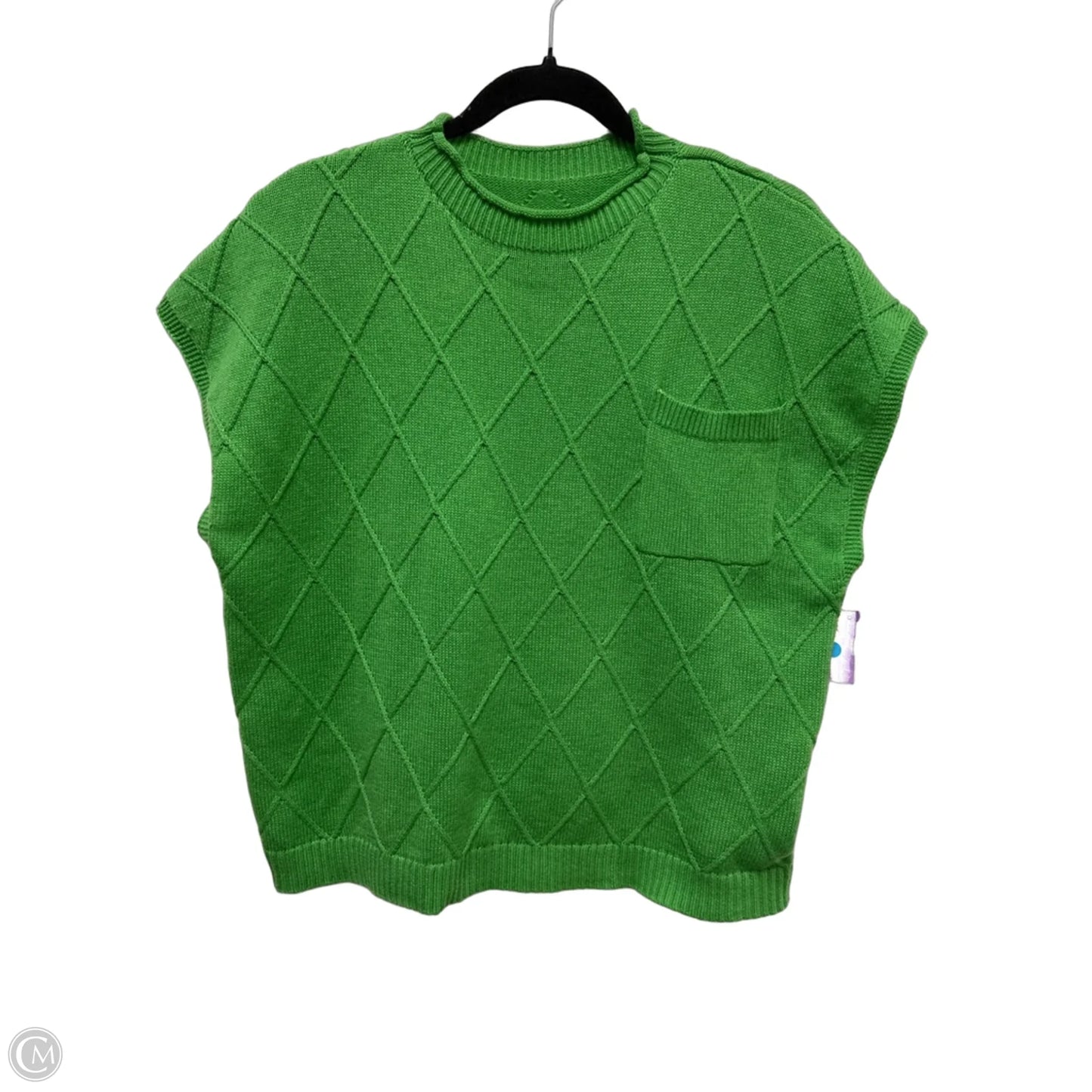 Sweater Short Sleeve By Clothes Mentor In Green, Size: M
