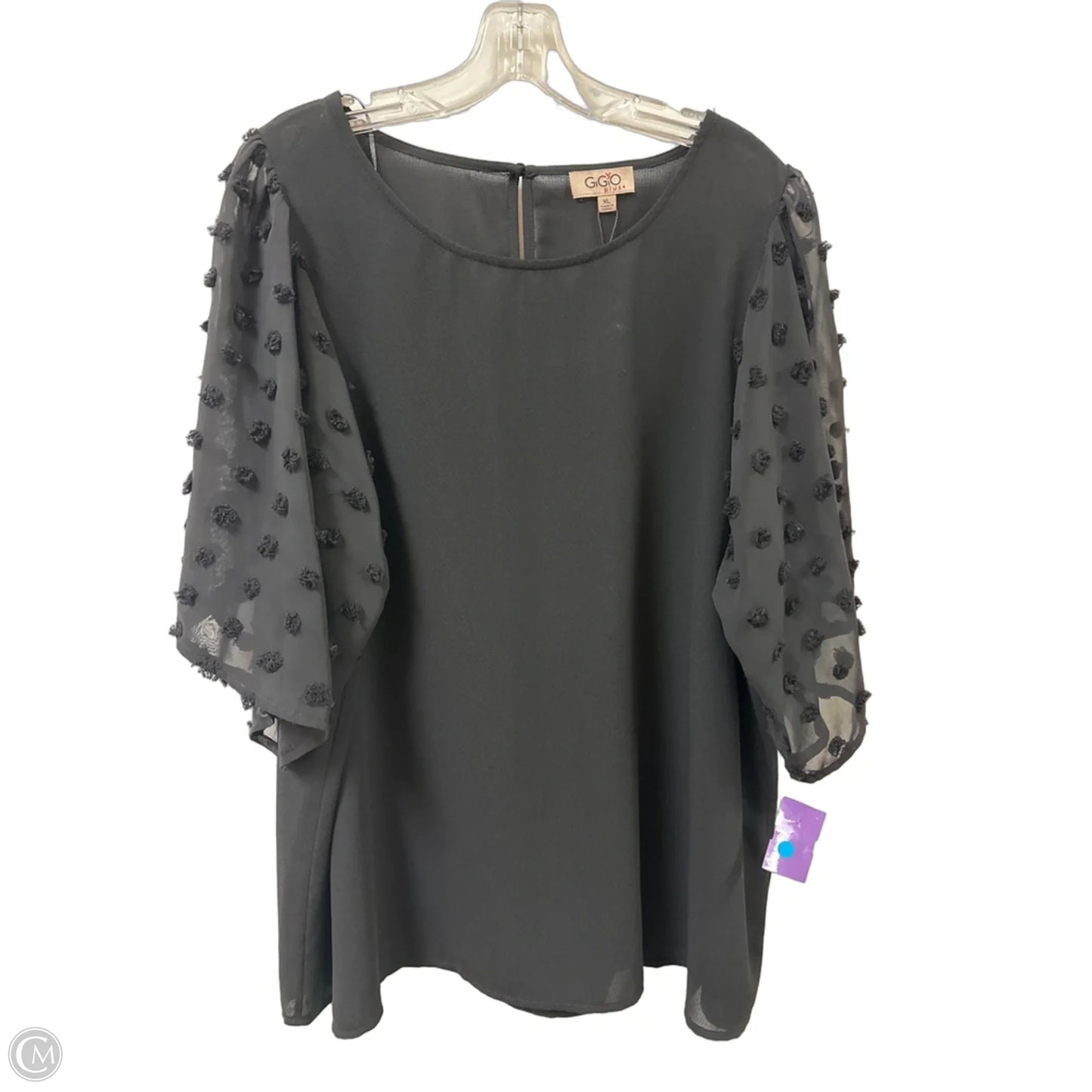 Top Long Sleeve By Gigio In Black, Size: Xl