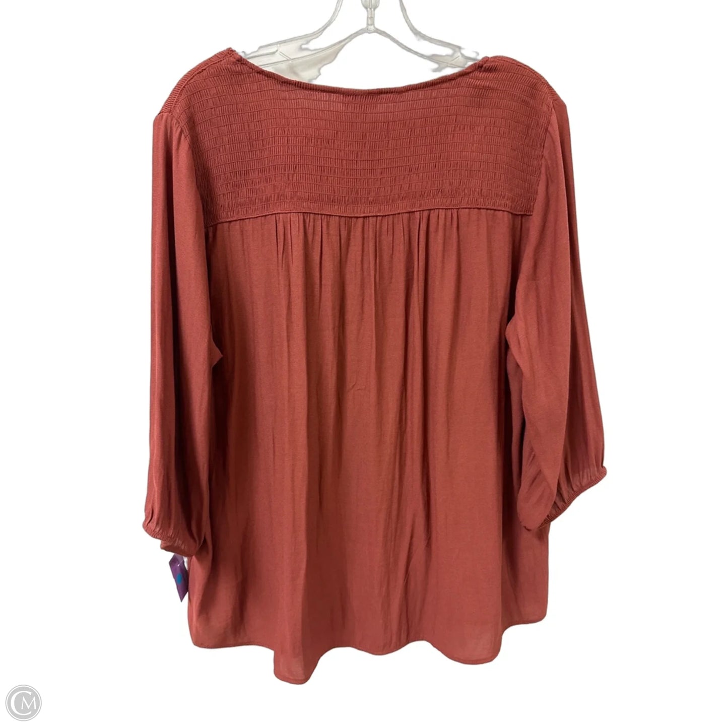 Top Long Sleeve By Torrid In Orange, Size: 1x