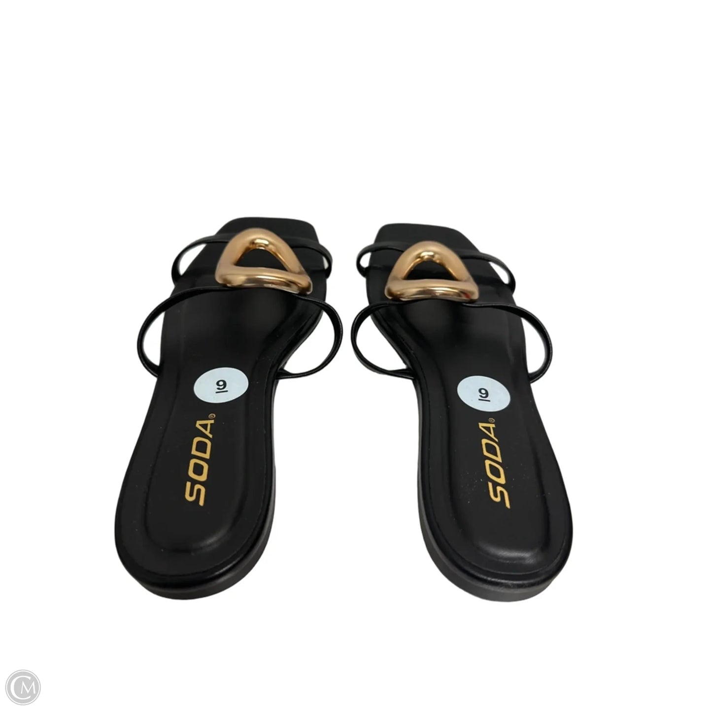 Sandals Flats By Soda In Black, Size: 9