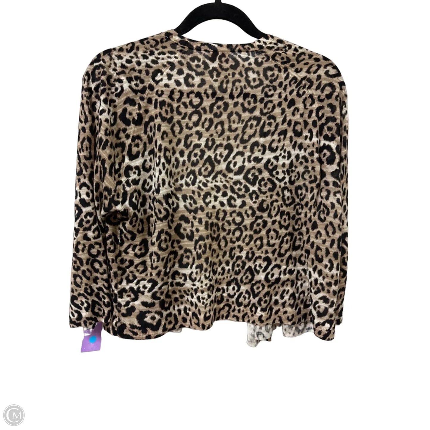 Cardigan By Chicos In Animal Print, Size: L