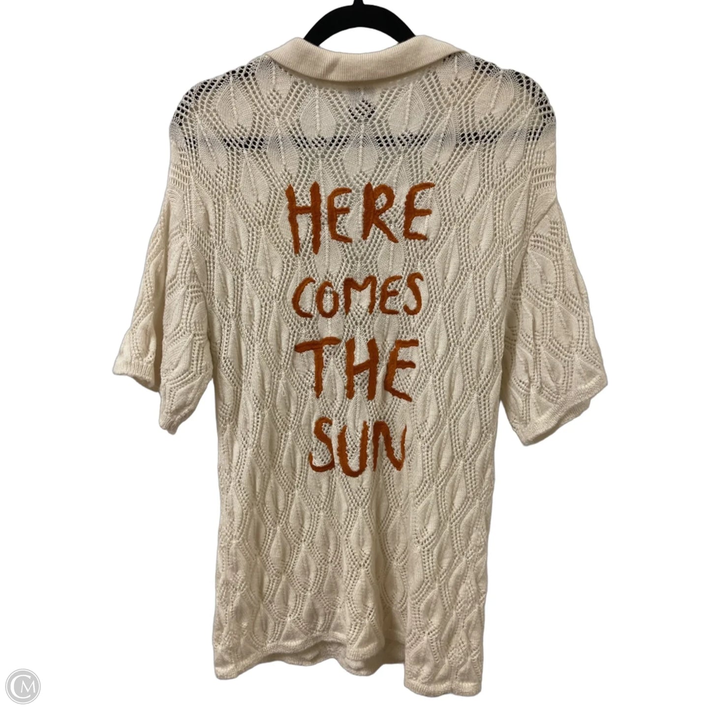 Tunic Short Sleeve By Clothes Mentor In Cream, Size: S