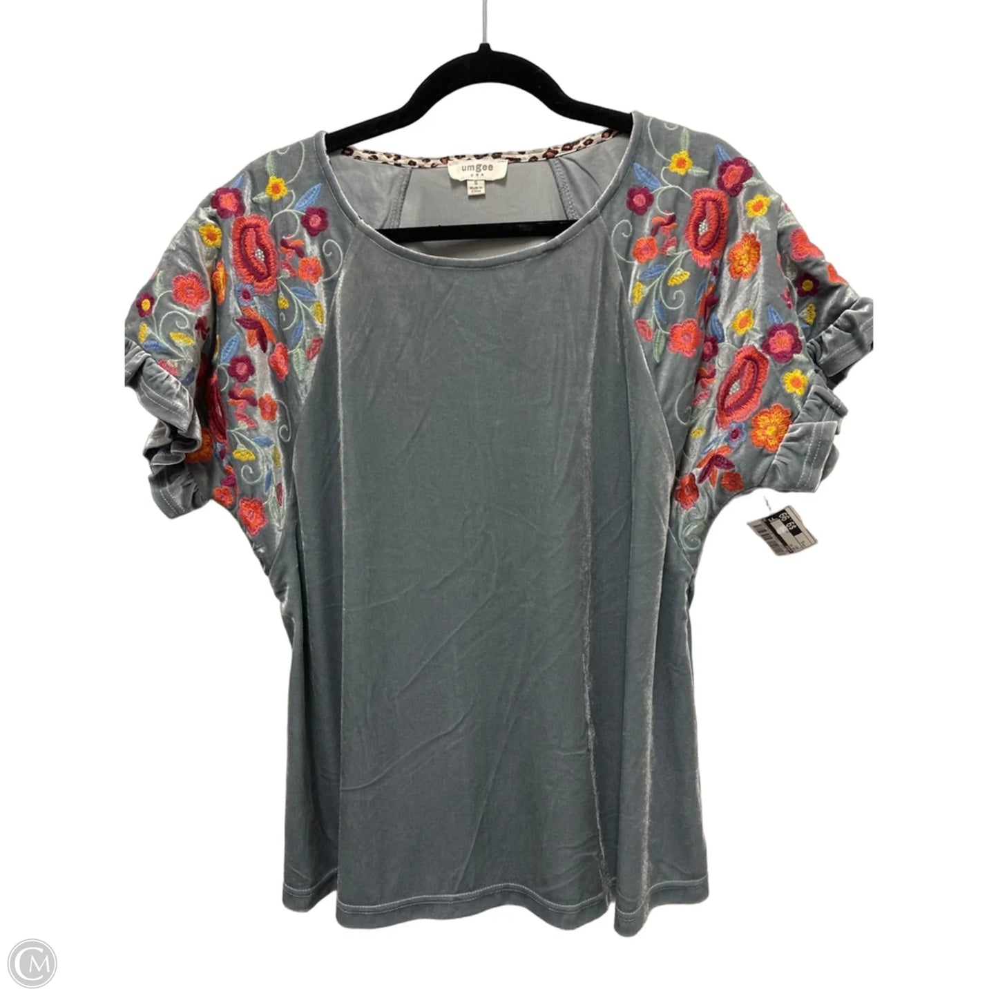 Top Short Sleeve By Umgee In Grey, Size: S