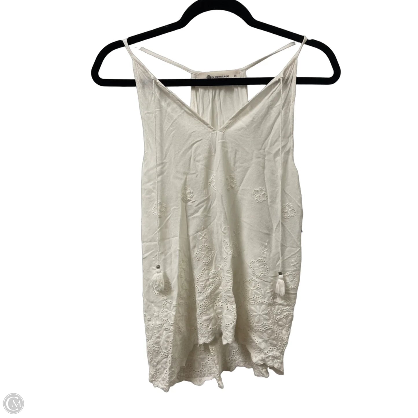 Top Sleeveless By Impeccable Pig In White, Size: Xs