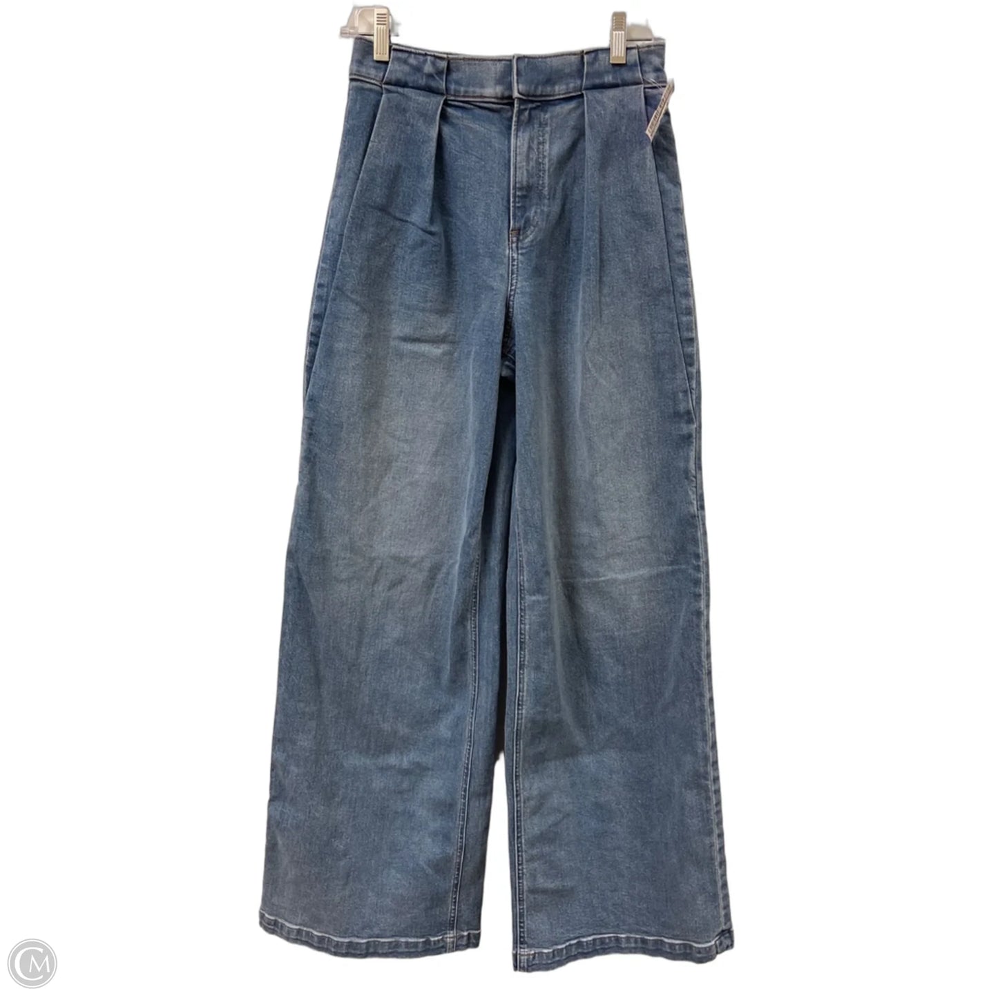 Jeans Wide Leg By Express In Blue Denim, Size: 0
