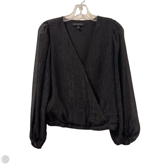 Top Long Sleeve By Banana Republic In Black, Size: S