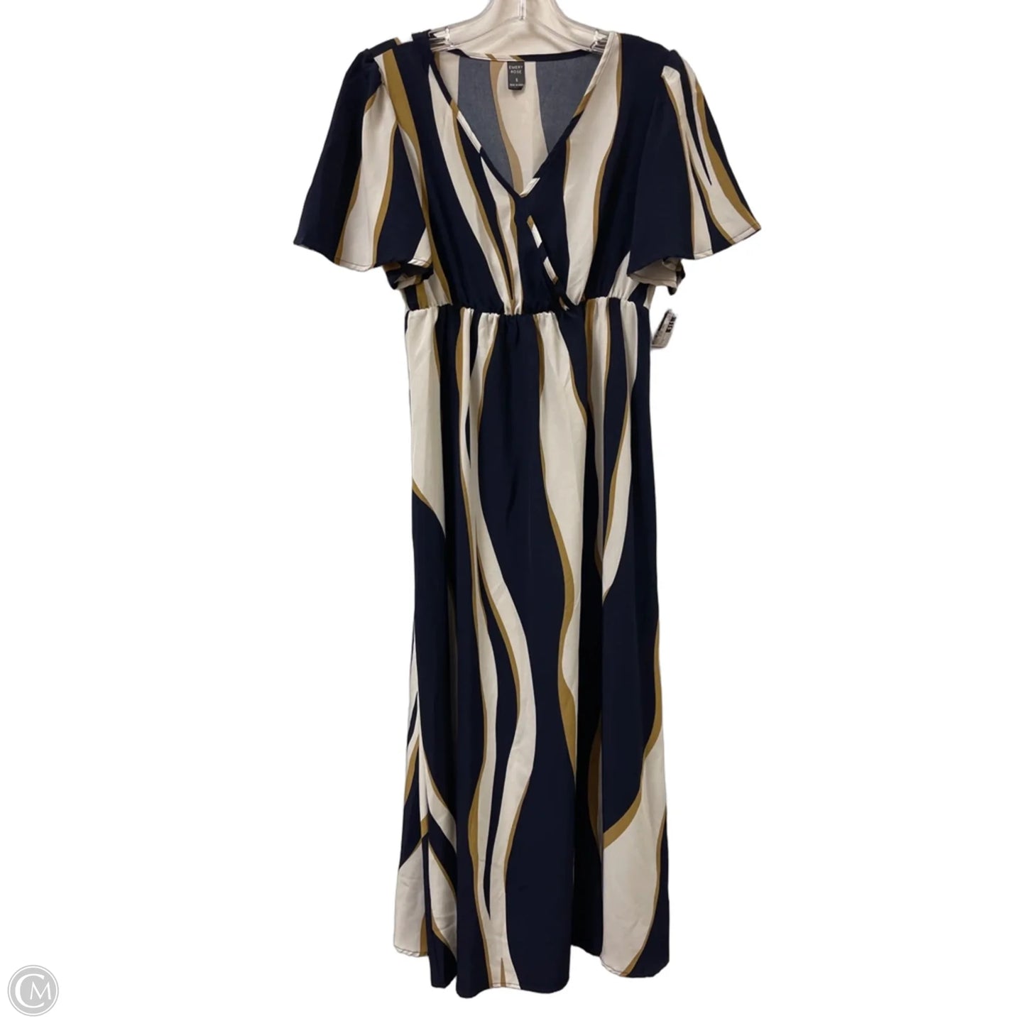 Dress Casual Maxi By Emery Rose In Blue & White, Size: S