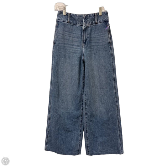 Jeans Wide Leg By Express In Blue Denim, Size: 2