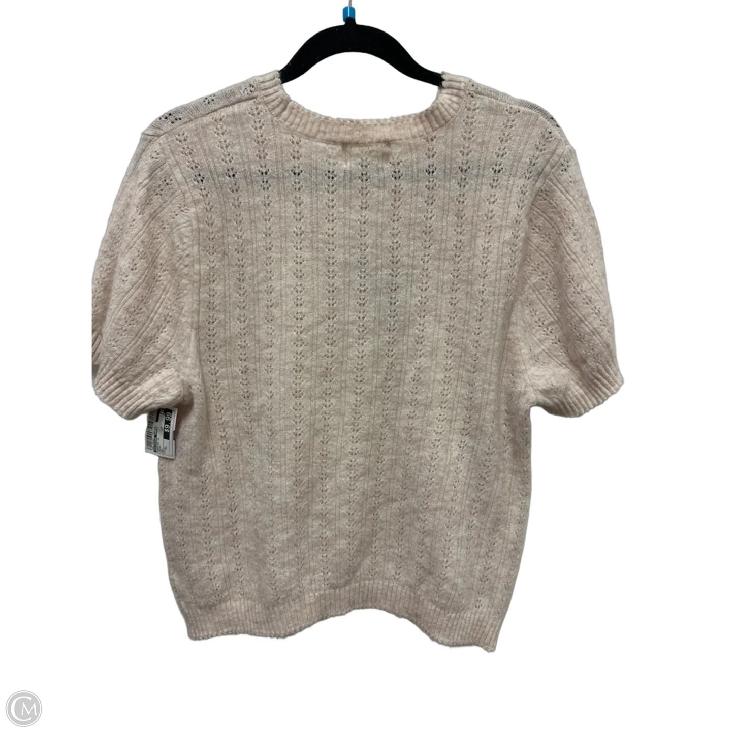 Sweater Short Sleeve By Universal Thread In Cream, Size: Xl