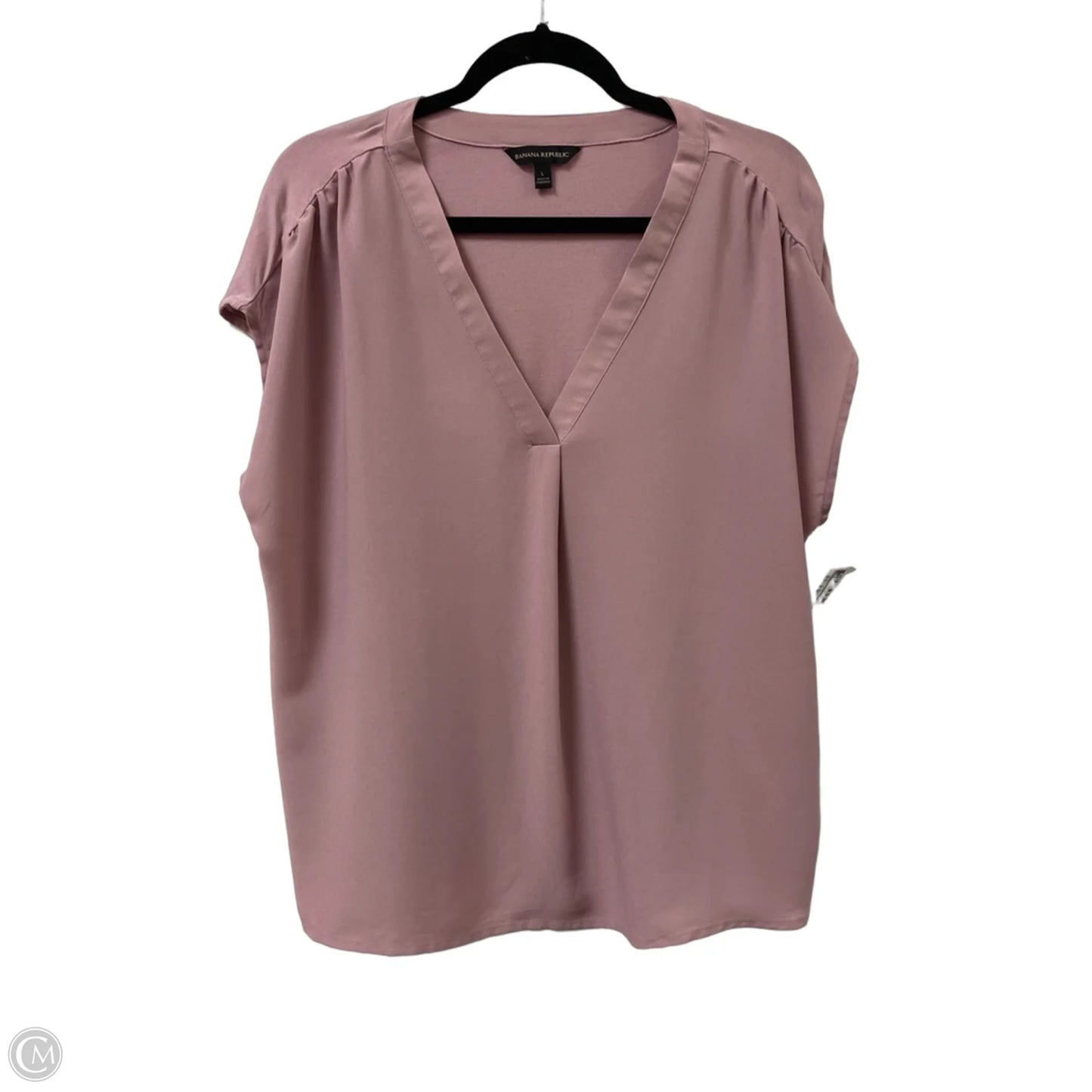 Top Short Sleeve By Banana Republic In Purple, Size: L