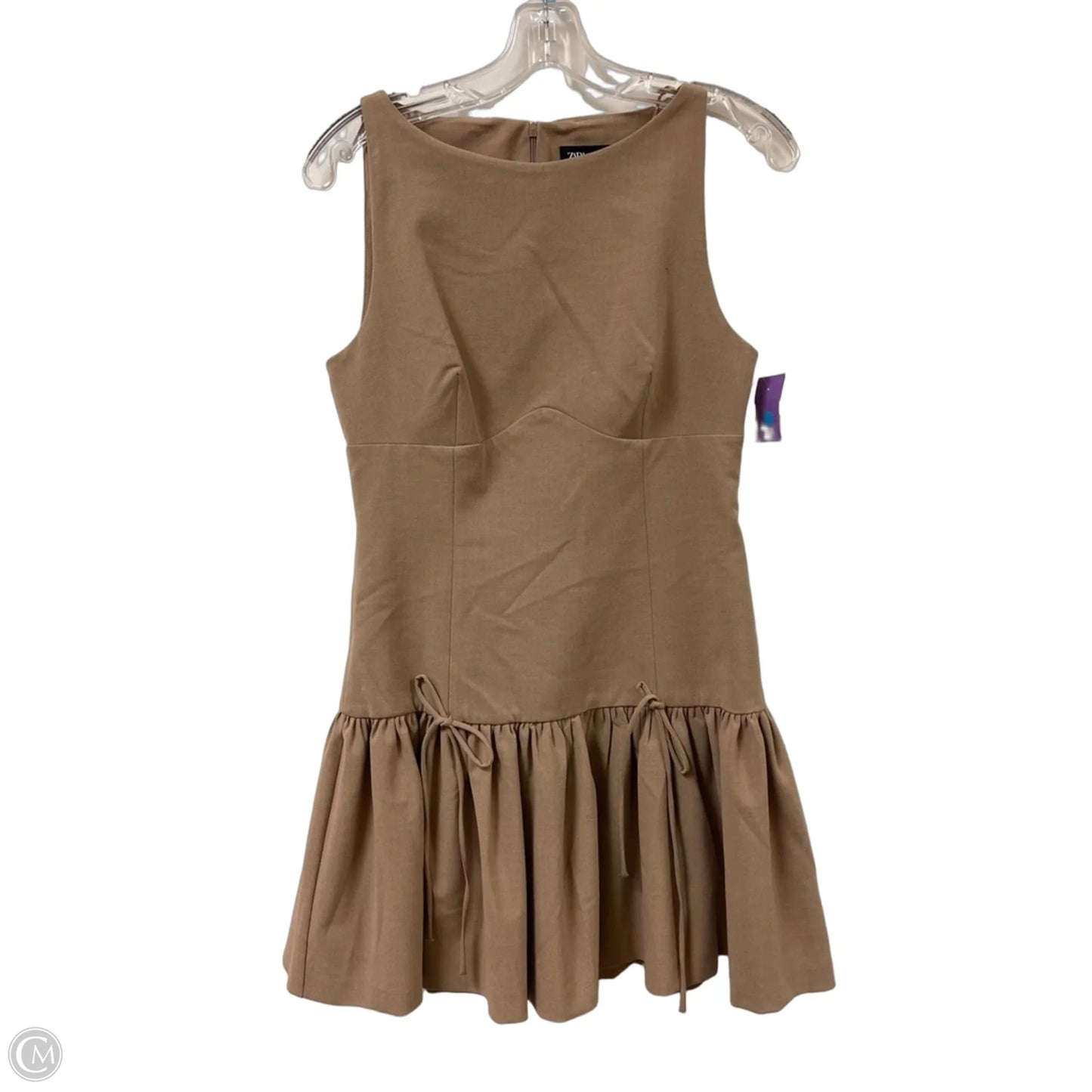 Dress Casual Short By Zara In Brown, Size: M