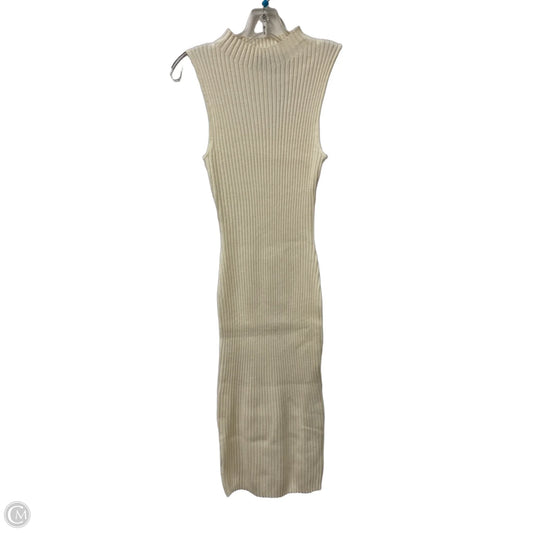 Dress Casual Midi By Clothes Mentor In Cream, Size: M