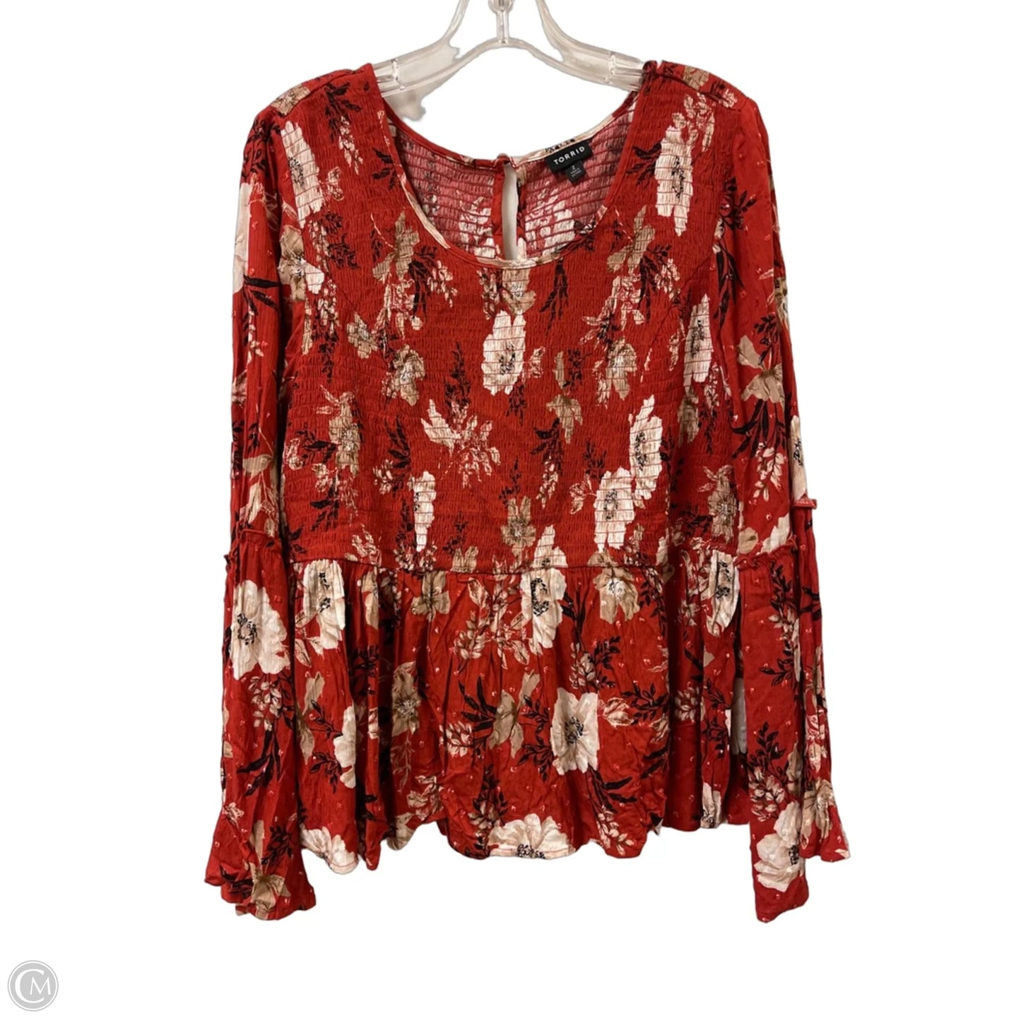 Top Long Sleeve By Torrid In Orange, Size: 2x