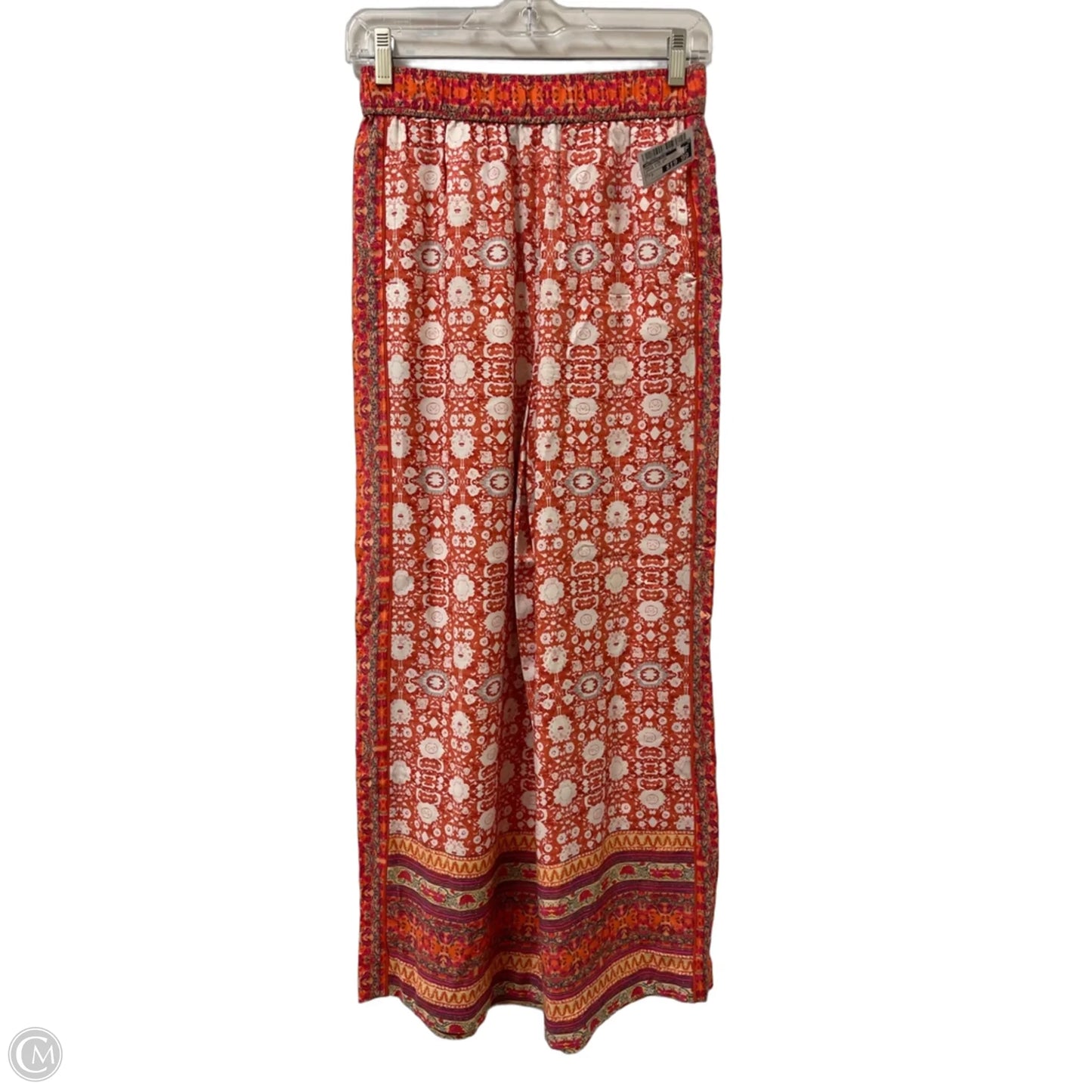 Pants Wide Leg By Anthropologie In Orange & White, Size: 2