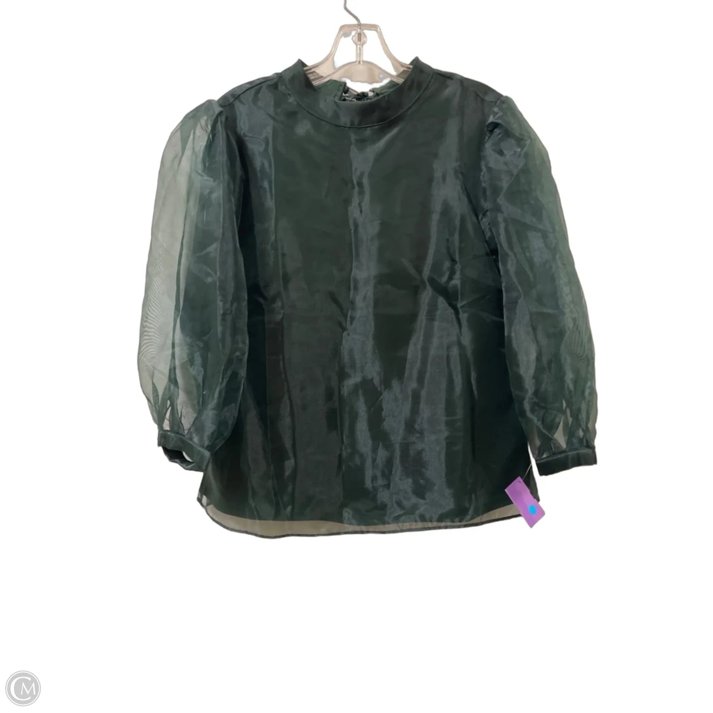 Top Long Sleeve By Cece In Green, Size: M