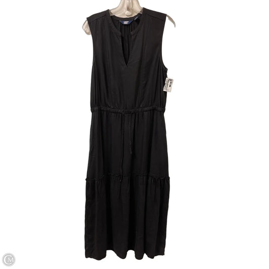 Dress Casual Midi By Lands End In Black, Size: M
