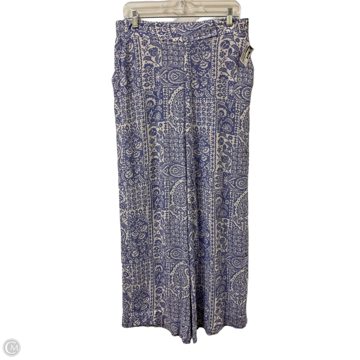 Pants Wide Leg By Jessica Simpson In Blue & White, Size: 8