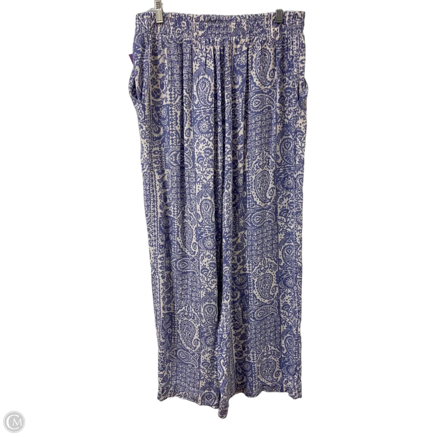 Pants Wide Leg By Jessica Simpson In Blue & White, Size: 8