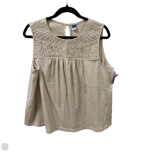 Top Sleeveless By Old Navy In Cream, Size: Xl