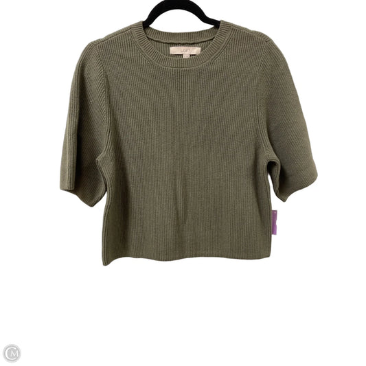 Sweater Short Sleeve By Loft In Green, Size: M